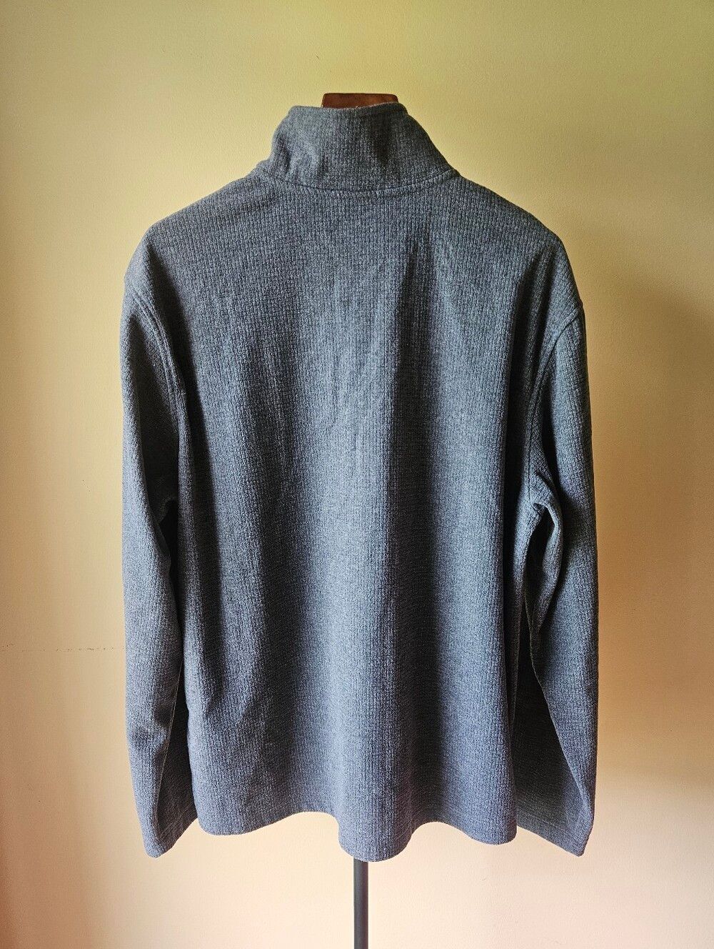Starter Men's Zip-Front Thermal Pullover - Gray Size Large - Picture 4 of 5